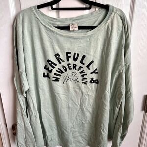 New Oat Collective Fearfully Wonderfully Made Burnout Long Sleeve T-Shirt XL‎